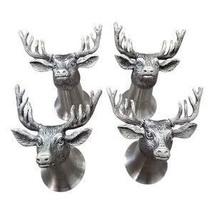 Jagermeister Pewter/ Staineless Steel Deer Shot Glasses Set Of 4